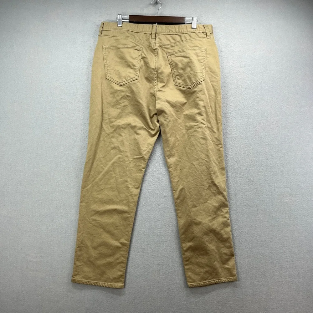 Banana Republic Travel Jean Men 36x32* Khaki Athletic Fit Stretch Tapered Preppy